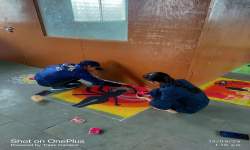 'Rangoli Competition' on the occasion of Karmveer Jayanti by Department of Commerce & IT