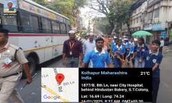 Participation of N. S. S. volunteers' 'Zanz Pathak' in Granth Dindi