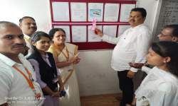 १५ ऑगस्ट २०२२ स्वातंत्र्य दिनानिमित्त मराठी विभागामार्फत परिमल भित्तीपत्रकाचे उद्घाटन करताना मान्यवर.