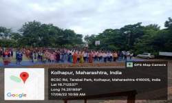 Collective singing National Anthem