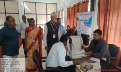 Health Care Centre , IQAC and Nandadeep Eye Clinic jointly organized Eye Checkup